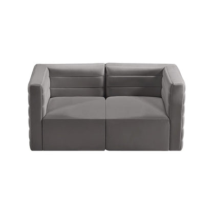 Quincy Grey Velvet Modular Sofa