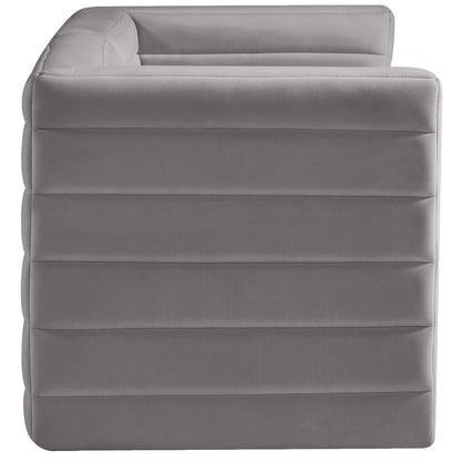Quincy Grey Velvet Modular Sofa