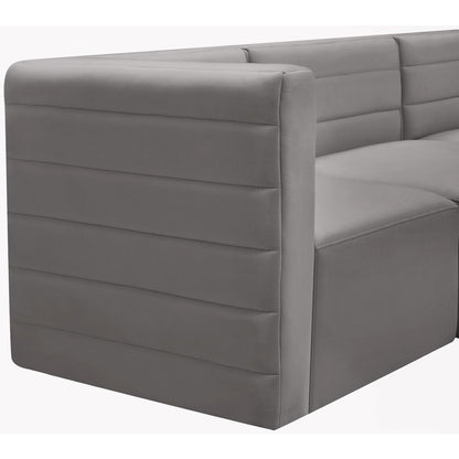 Quincy Grey Velvet Modular Sofa