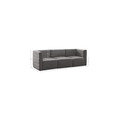Quincy Grey Velvet Modular Sofa