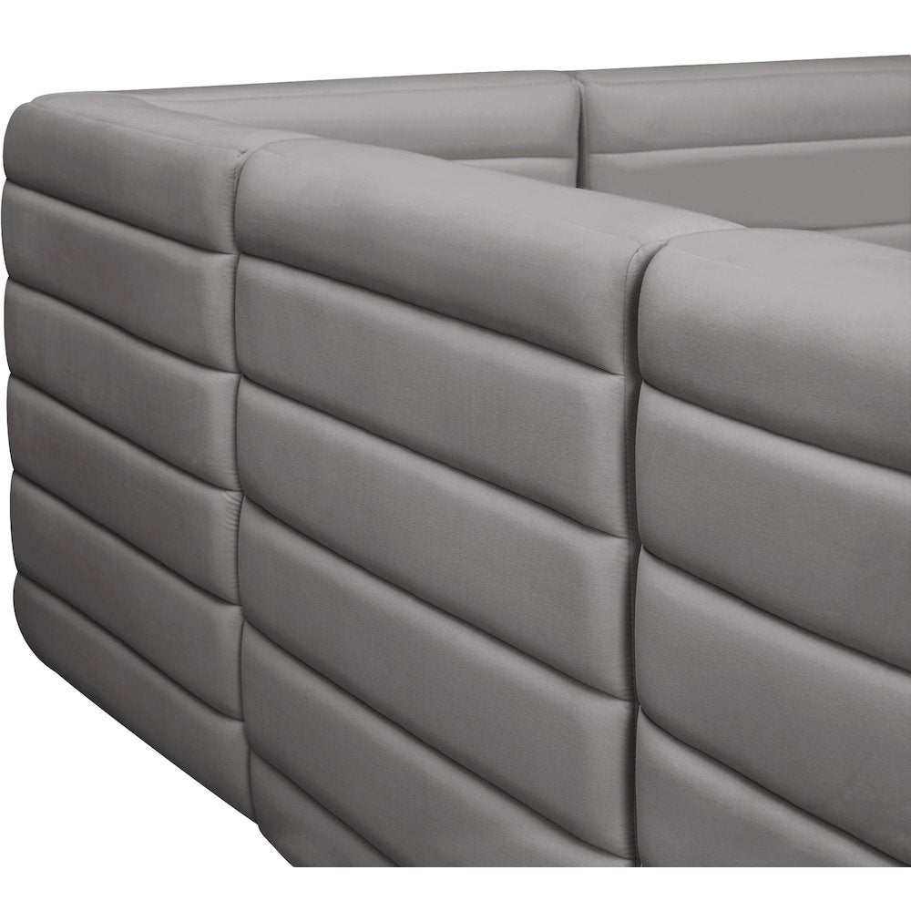 Quincy Grey Velvet Modular Sofa