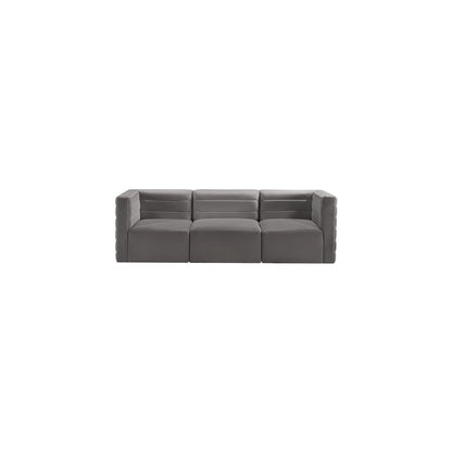 Quincy Grey Velvet Modular Sofa