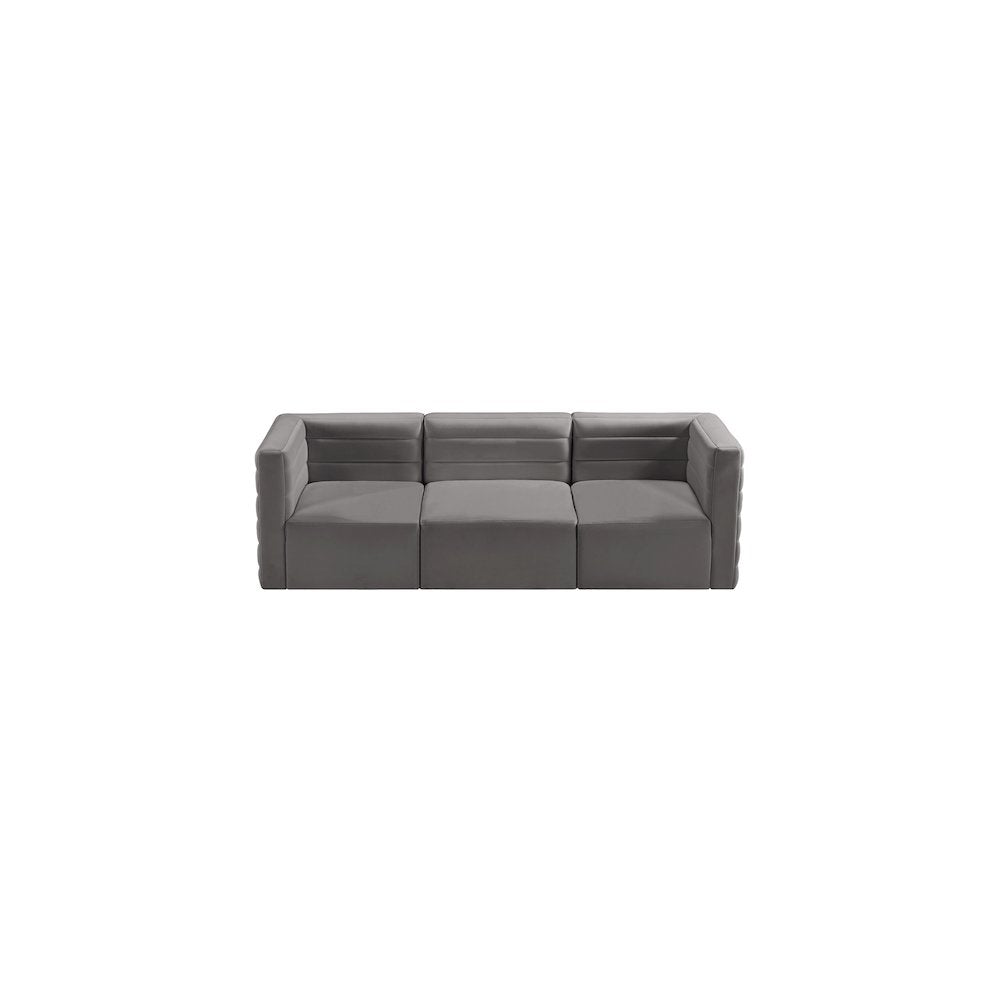 Quincy Grey Velvet Modular Sofa