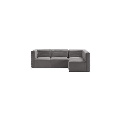 Quincy Grey Velvet Modular Sectional