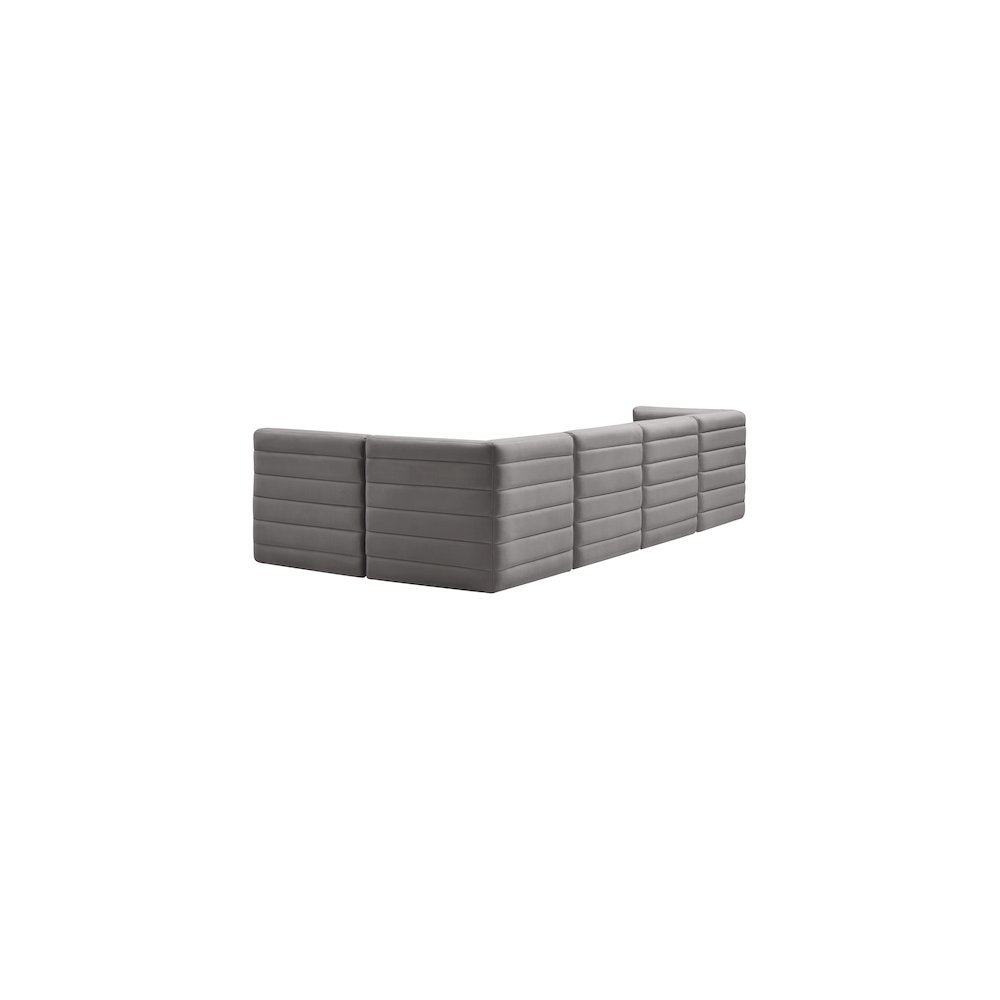 Quincy Grey Velvet Modular Sectional