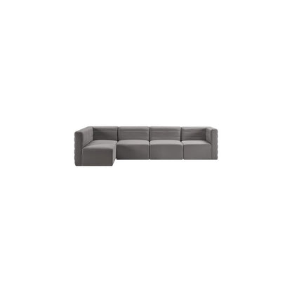 Quincy Grey Velvet Modular Sectional