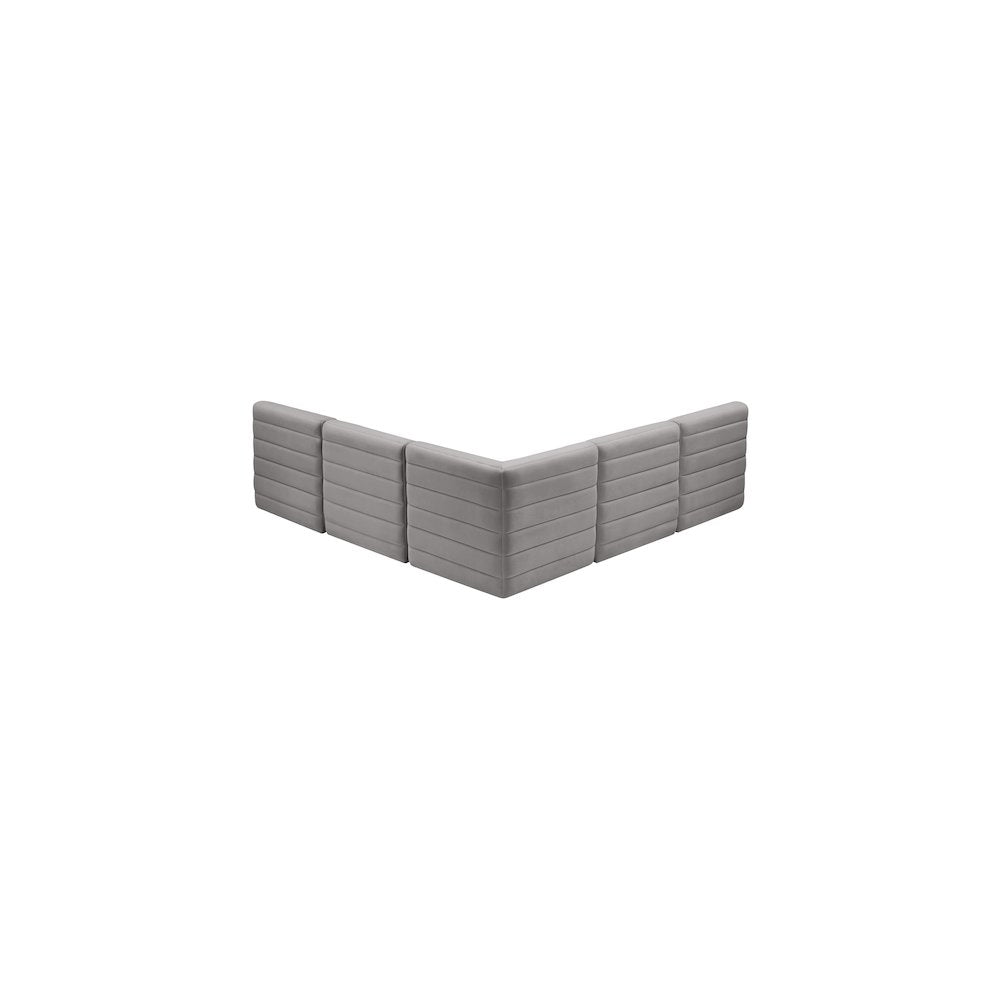 Quincy Grey Velvet Modular Sectional