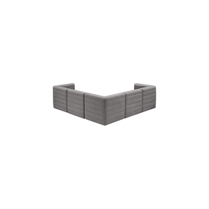 Quincy Grey Velvet Modular Sectional
