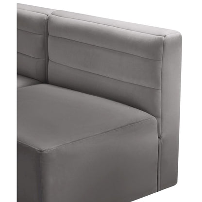 Quincy Grey Velvet Modular Sectional