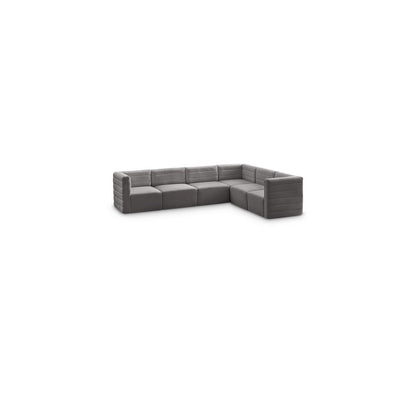 Quincy Grey Velvet Modular Sectional