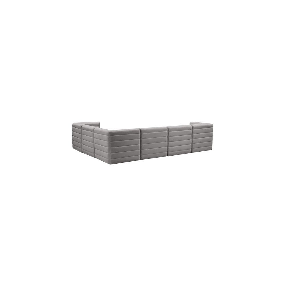 Quincy Grey Velvet Modular Sectional