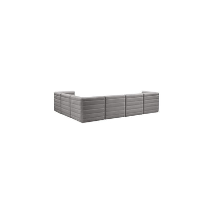 Quincy Grey Velvet Modular Sectional