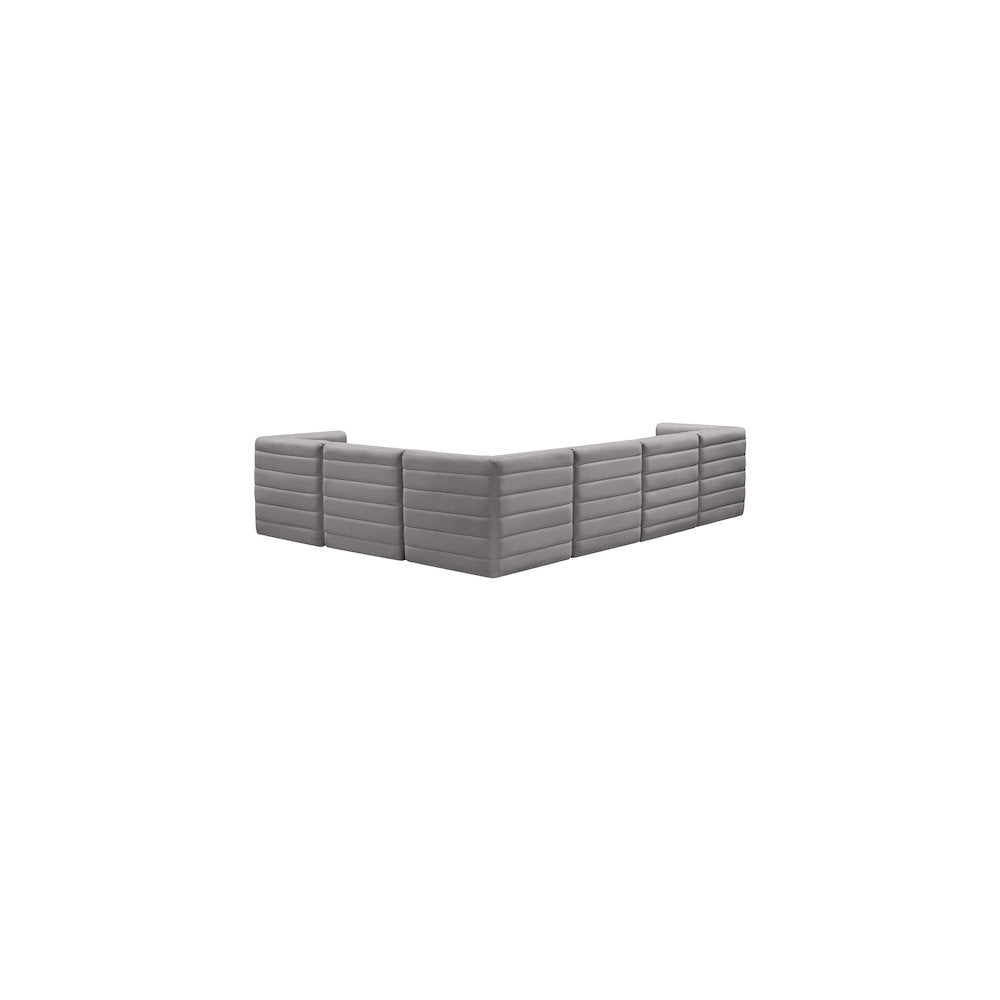 Quincy Grey Velvet Modular Sectional
