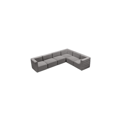 Quincy Grey Velvet Modular Sectional