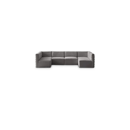 Quincy Grey Velvet Modular Sectional