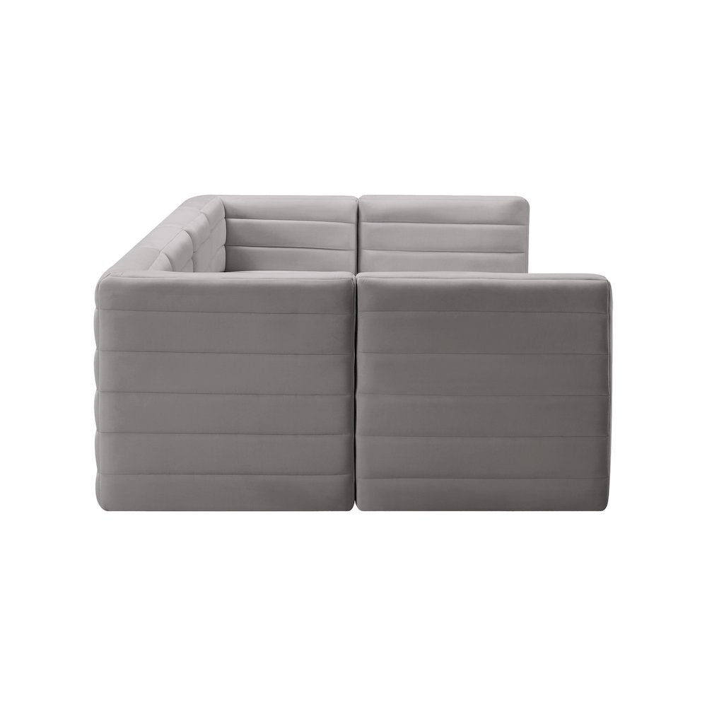 Quincy Grey Velvet Modular Sectional