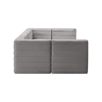 Quincy Grey Velvet Modular Sectional