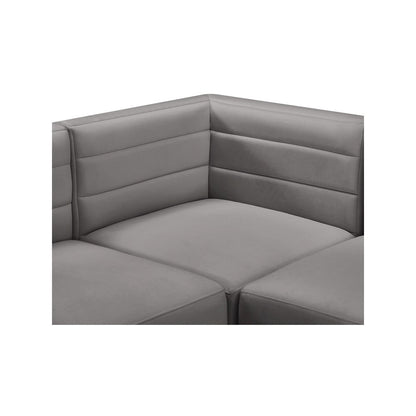 Quincy Grey Velvet Modular Sectional