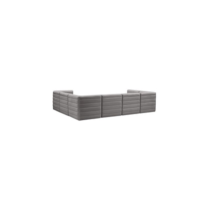 Quincy Grey Velvet Modular Sectional