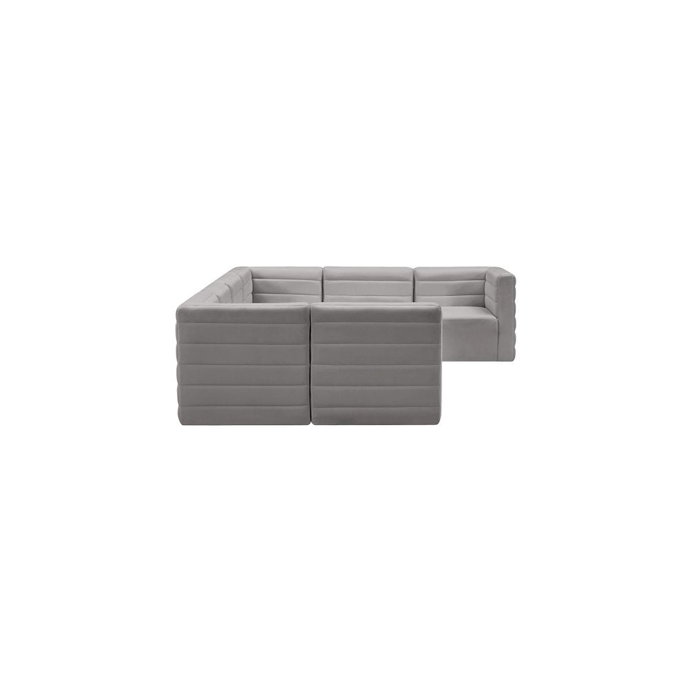 Quincy Grey Velvet Modular Sectional