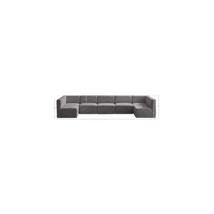 Quincy Grey Velvet Modular Sectional