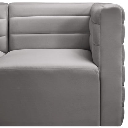 Quincy Grey Velvet Modular Sectional
