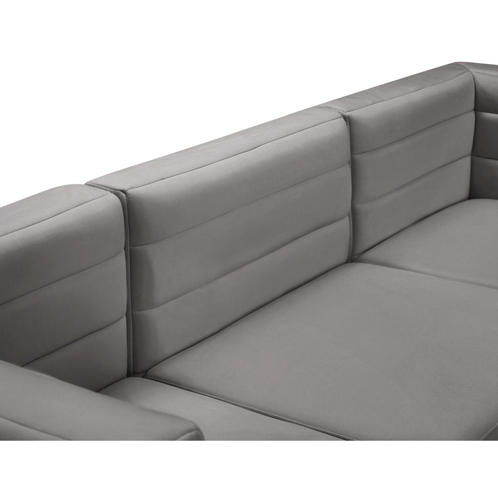 Quincy Grey Velvet Modular Sectional