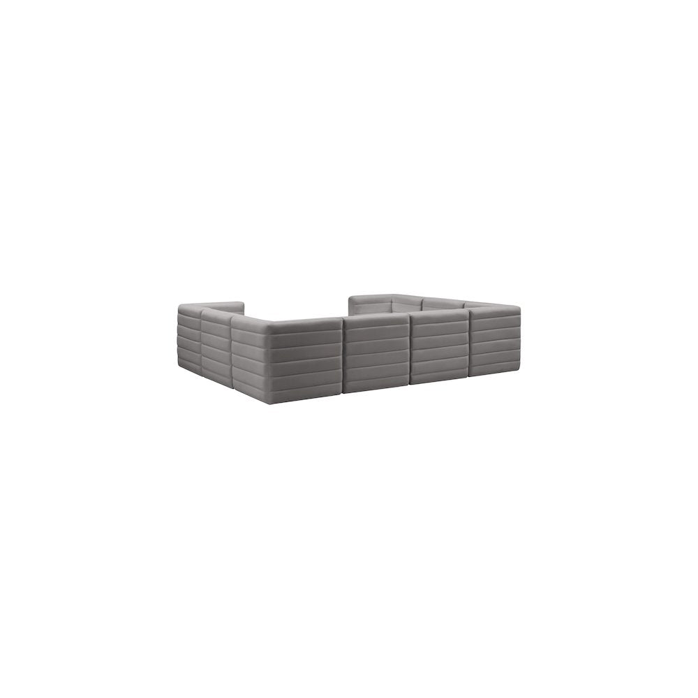 Quincy Grey Velvet Modular Sectional