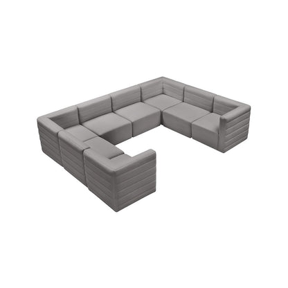 Quincy Grey Velvet Modular Sectional