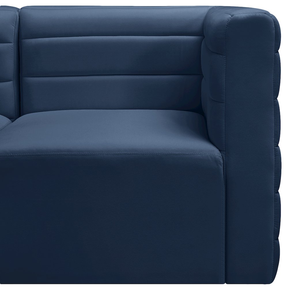 Quincy Navy Velvet Modular Corner Chair