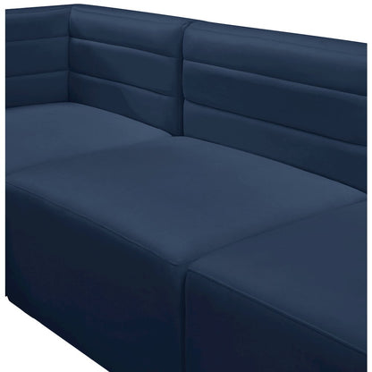 Quincy Navy Velvet Modular Corner Chair