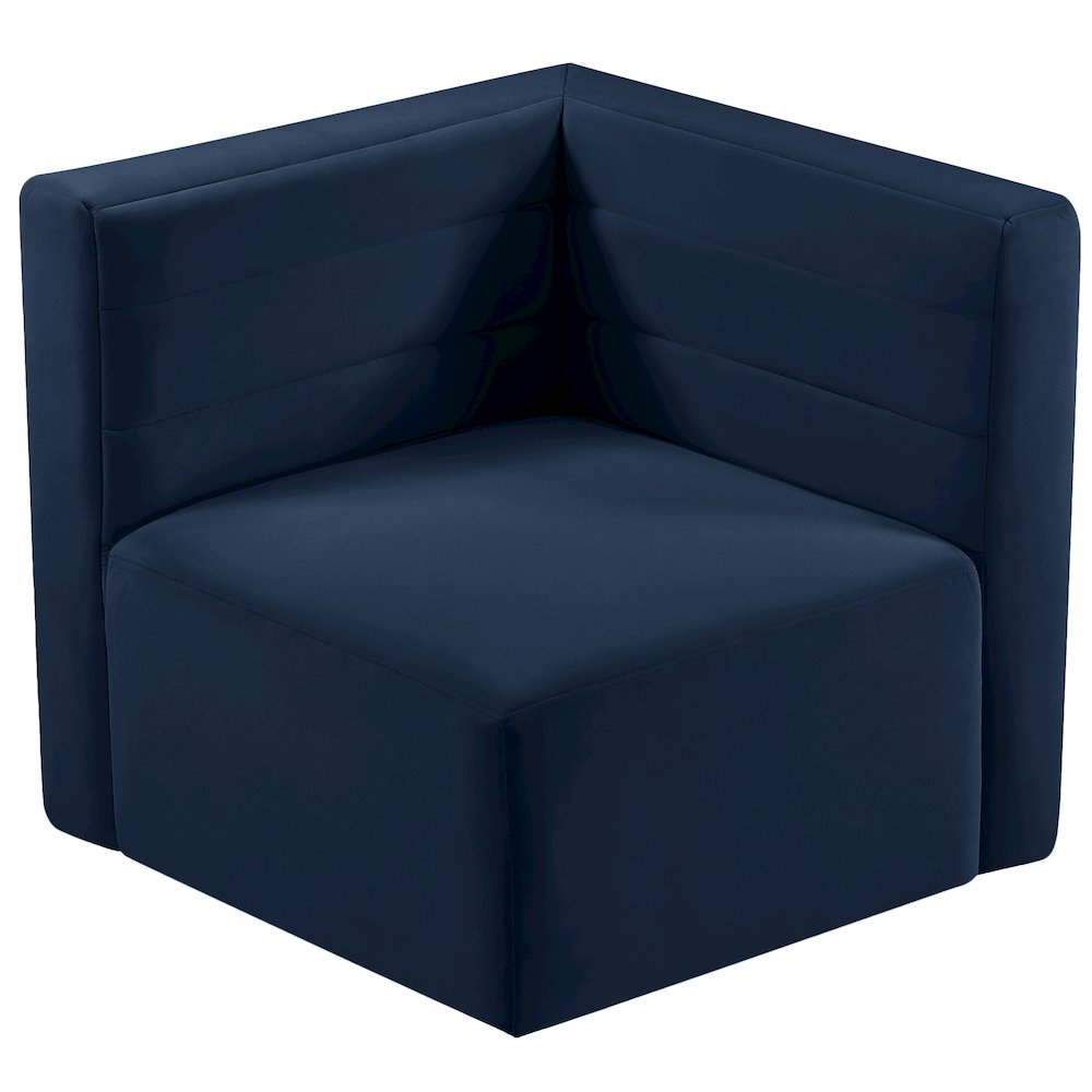 Quincy Navy Velvet Modular Corner Chair