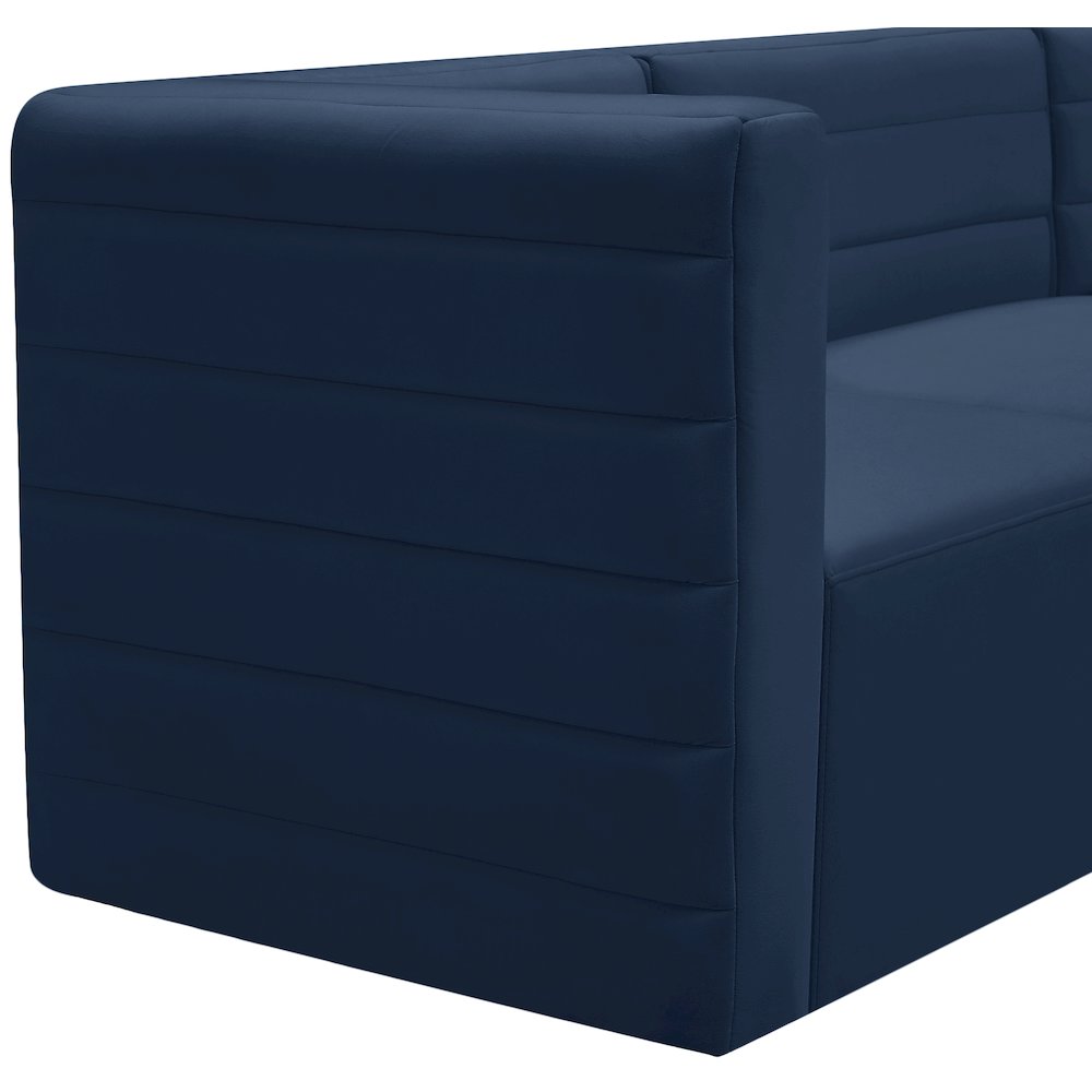 Quincy Navy Velvet Modular Corner Chair