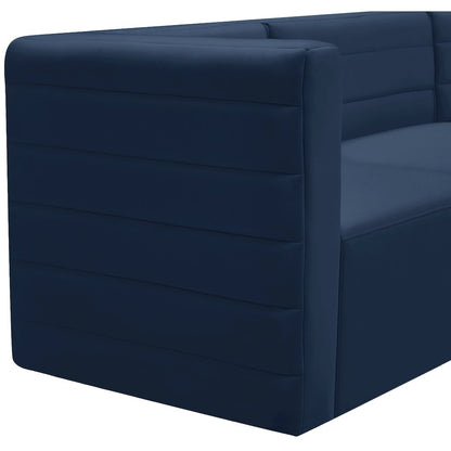 Quincy Navy Velvet Modular Corner Chair