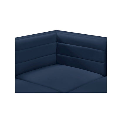 Quincy Navy Velvet Modular Corner Chair
