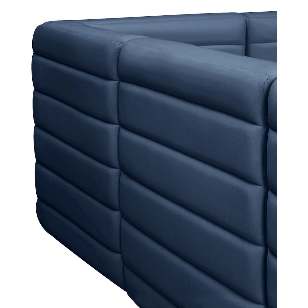 Quincy Navy Velvet Modular Corner Chair