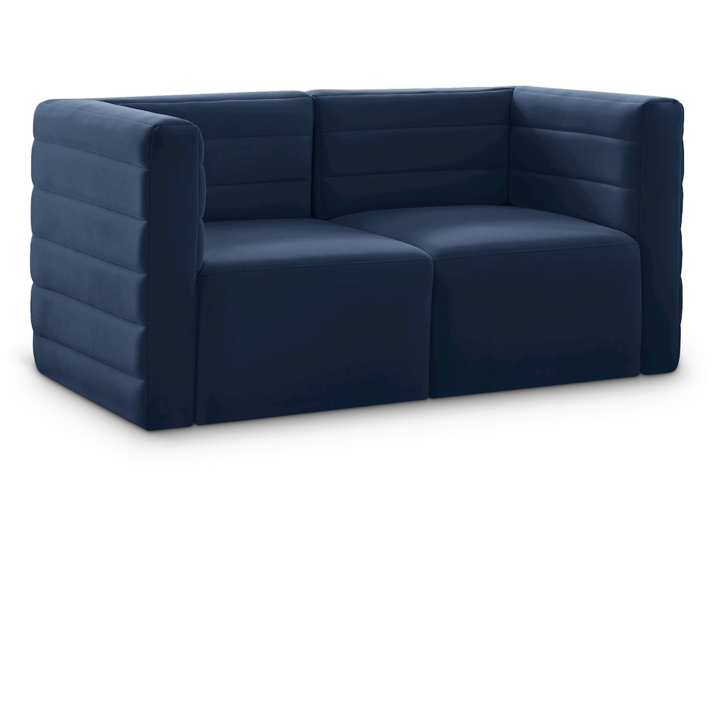 Quincy Navy Velvet Modular Sofa