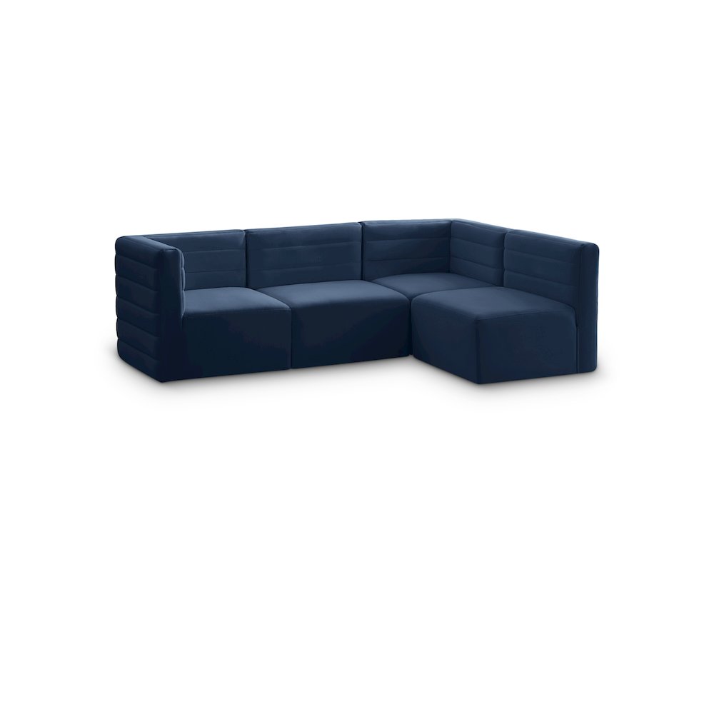 Quincy Navy Velvet Modular Sectional