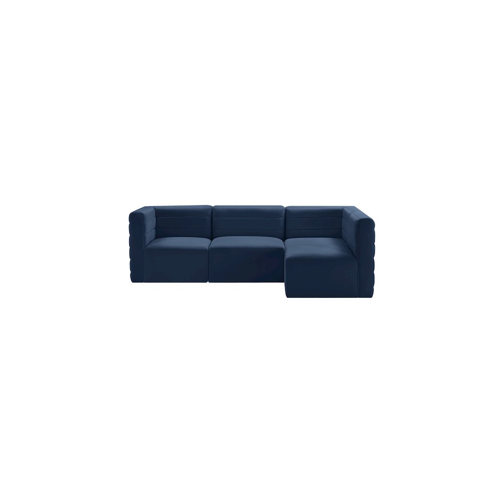 Quincy Navy Velvet Modular Sectional