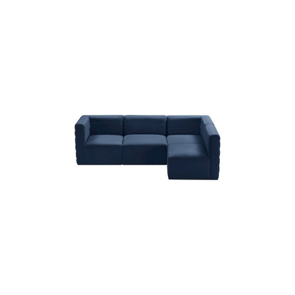 Quincy Navy Velvet Modular Sectional