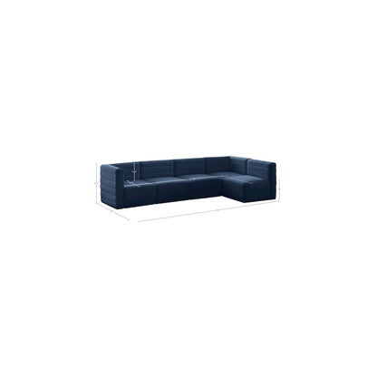 Quincy Navy Velvet Modular Sectional