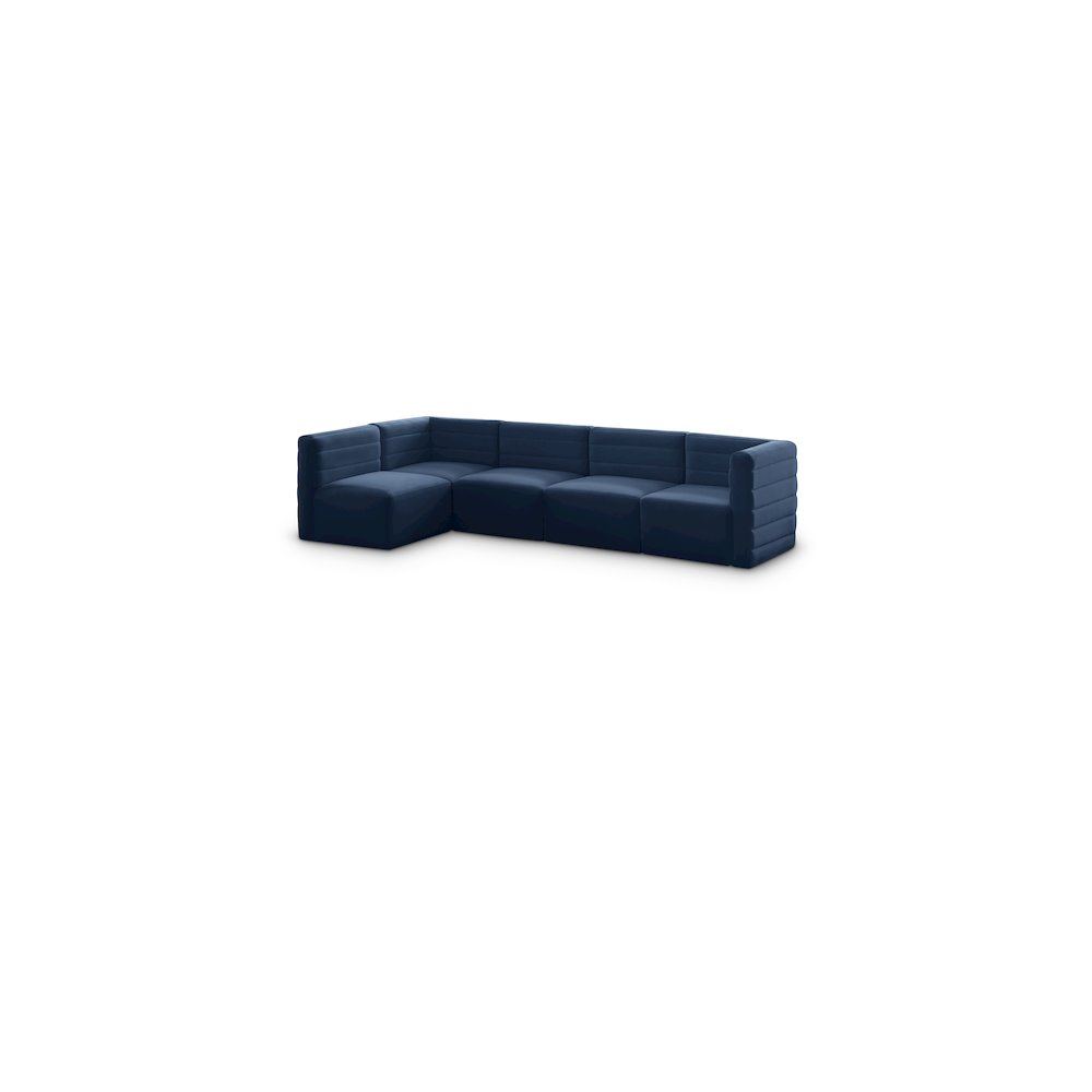 Quincy Navy Velvet Modular Sectional