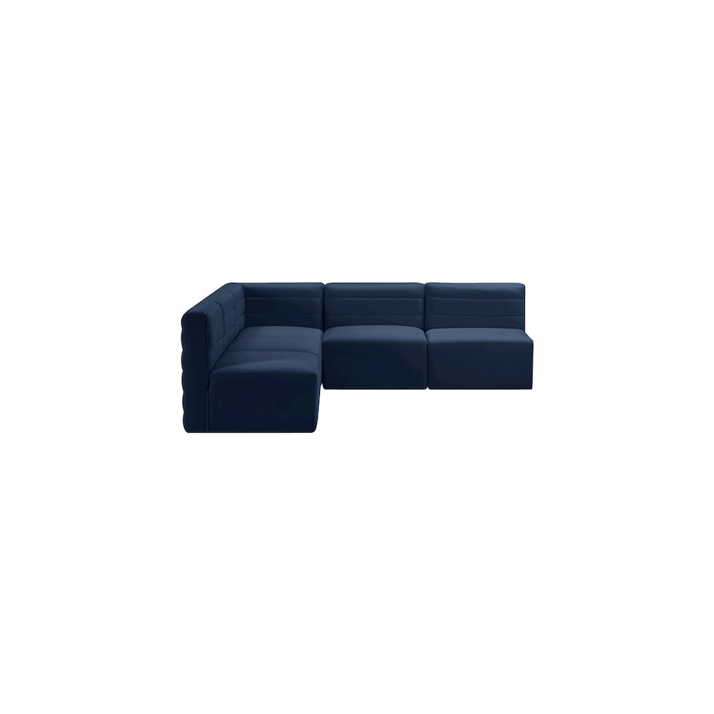 Quincy Navy Velvet Modular Sectional
