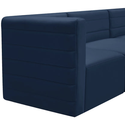 Quincy Navy Velvet Modular Sectional
