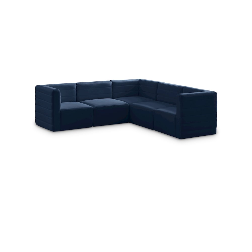 Quincy Navy Velvet Modular Sectional