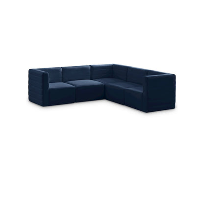 Quincy Navy Velvet Modular Sectional