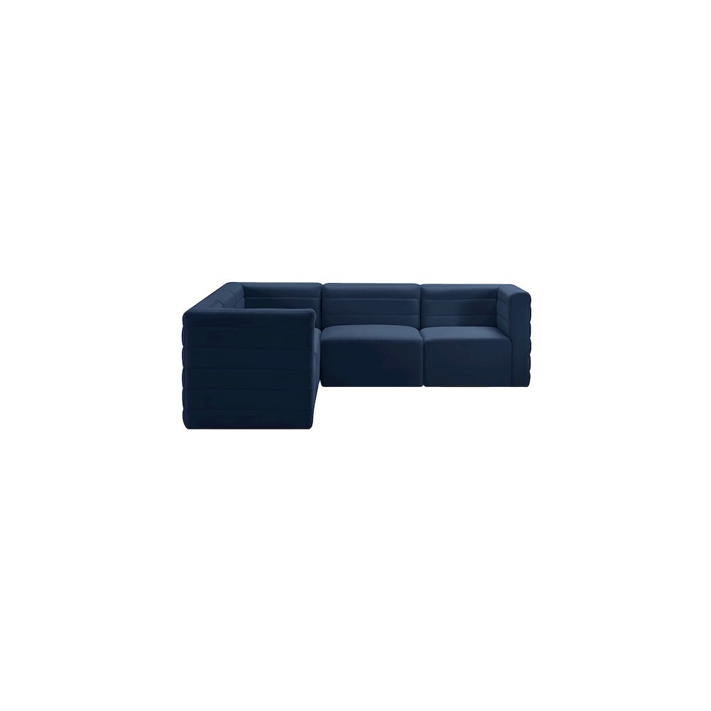 Quincy Navy Velvet Modular Sectional