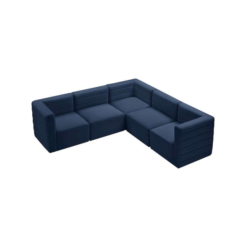 Quincy Navy Velvet Modular Sectional