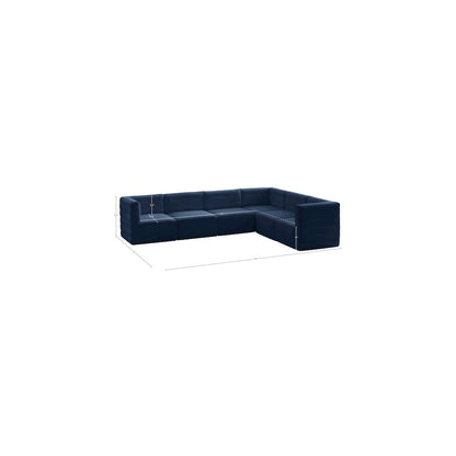 Quincy Navy Velvet Modular Sectional