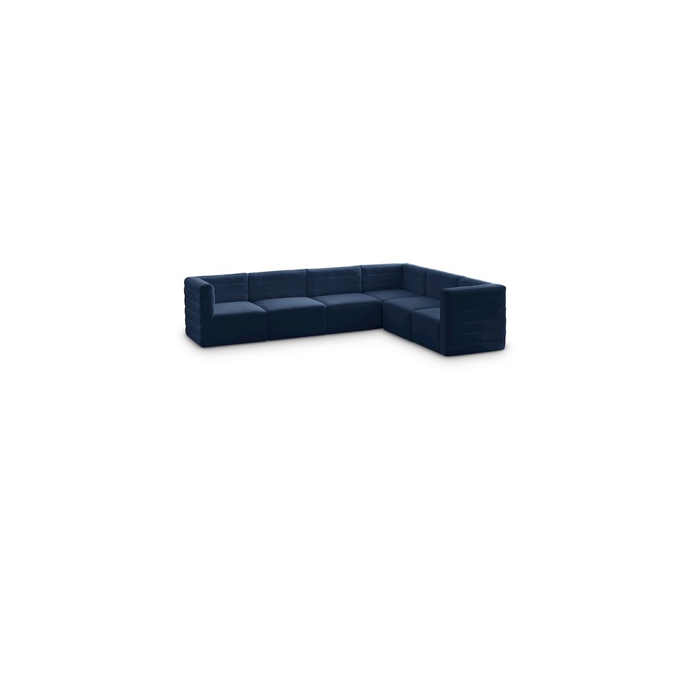 Quincy Navy Velvet Modular Sectional
